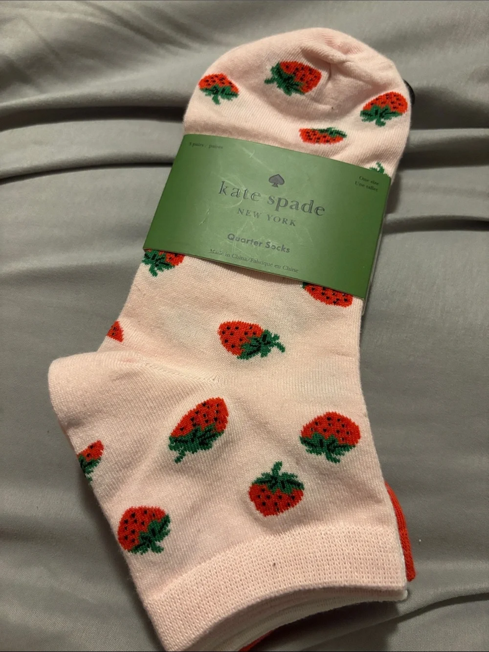 Kate Spade Quarter Socks one size . 3 pairs.